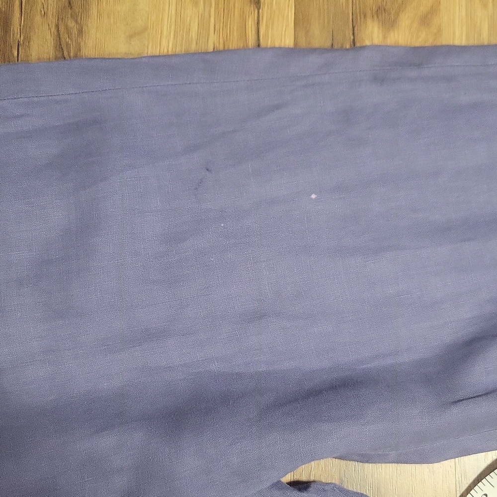 MARISA CHRISTINA Periwinkle Blue Linen Lagenlook 2 Piece Shirt/Jacket & Pants - Picture 14 of 17